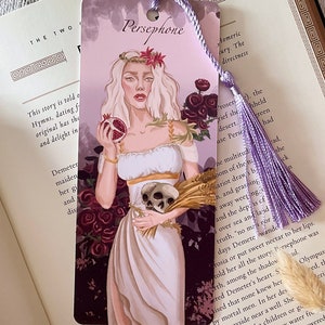 Persephone Bookmark | Kore Bookmark | Dark Academia Bookmark | Greek Mythology Bookmark | Bookmark for Greek Myth Lovers