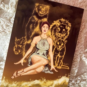 Circe griechische Mythologie Göttin Illustration Druck | Madeline Miller Buch inspirierte Wandkunst | Bücherwurm Poster | Dunkle Academia Illustration