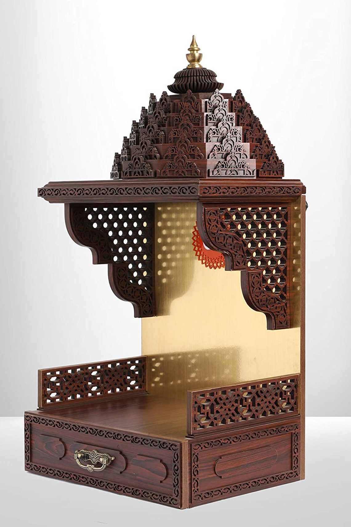 Wooden Wall Hanging MDF Temple with LED Light for Home & Etsy