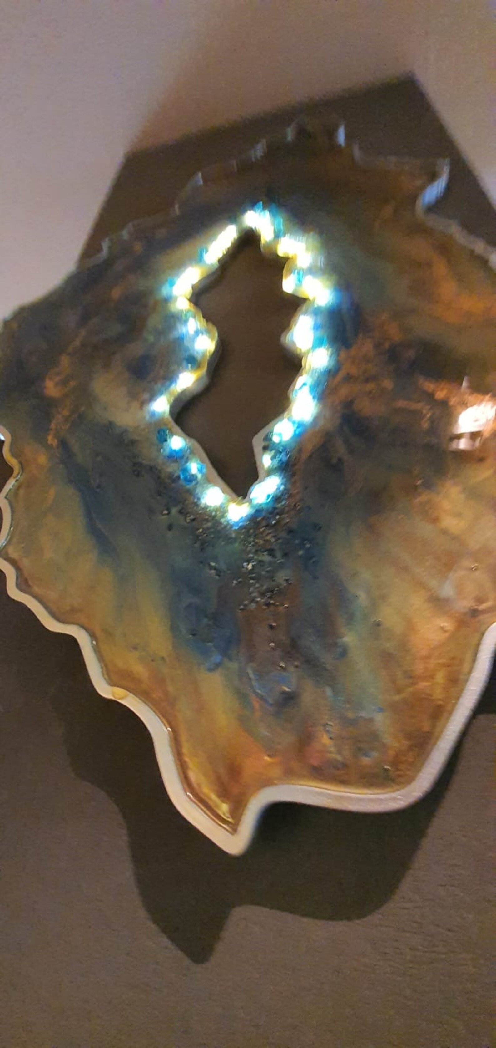 Epoxy decorative frame with LED lighteningEpoxyresin Etsy