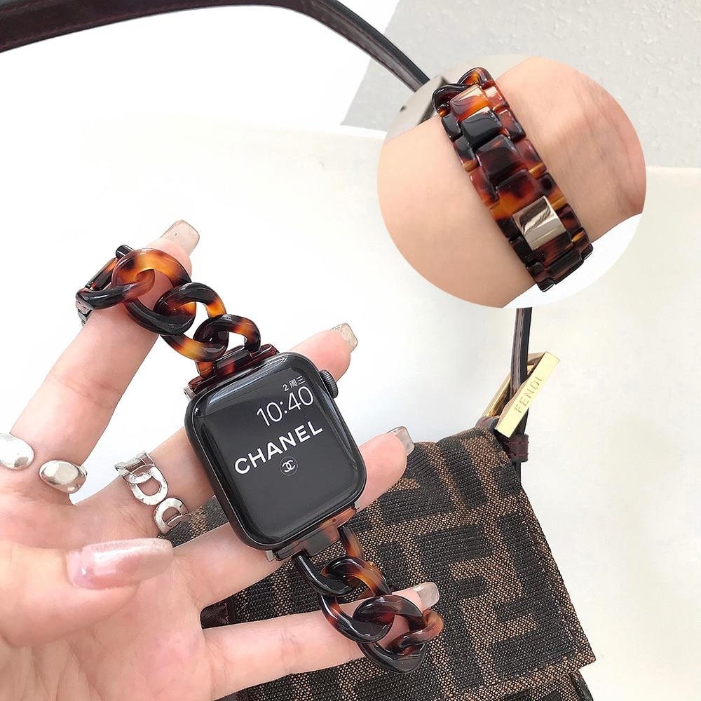 Resin Tortoise Shell Apple Watch Band 