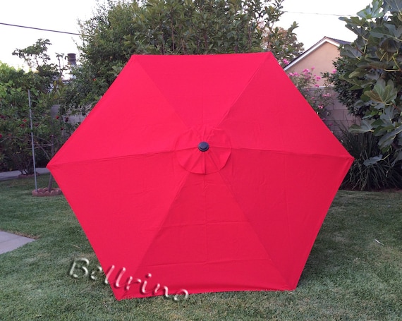 Red Patio Umbrella Canopy Replacement, 10 Ft 6 Ribs (canopy Only) - Etsy