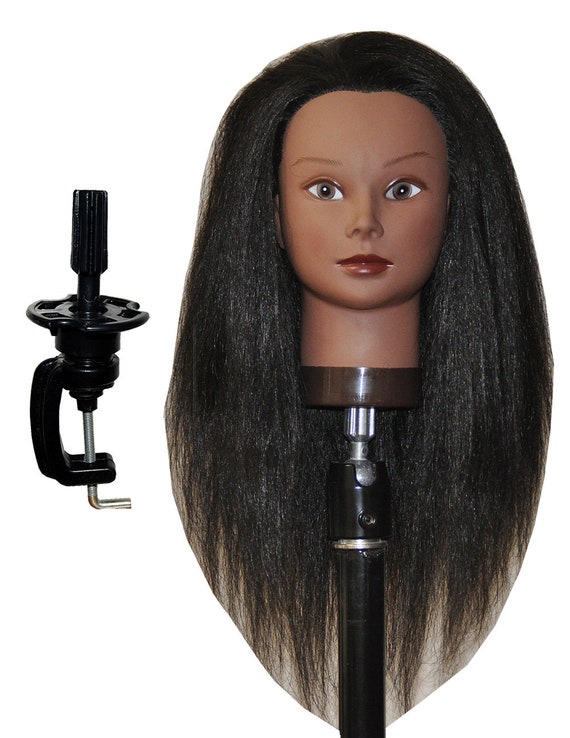 Afro Training Mannequin Head With Hair for Braiding Cornrow