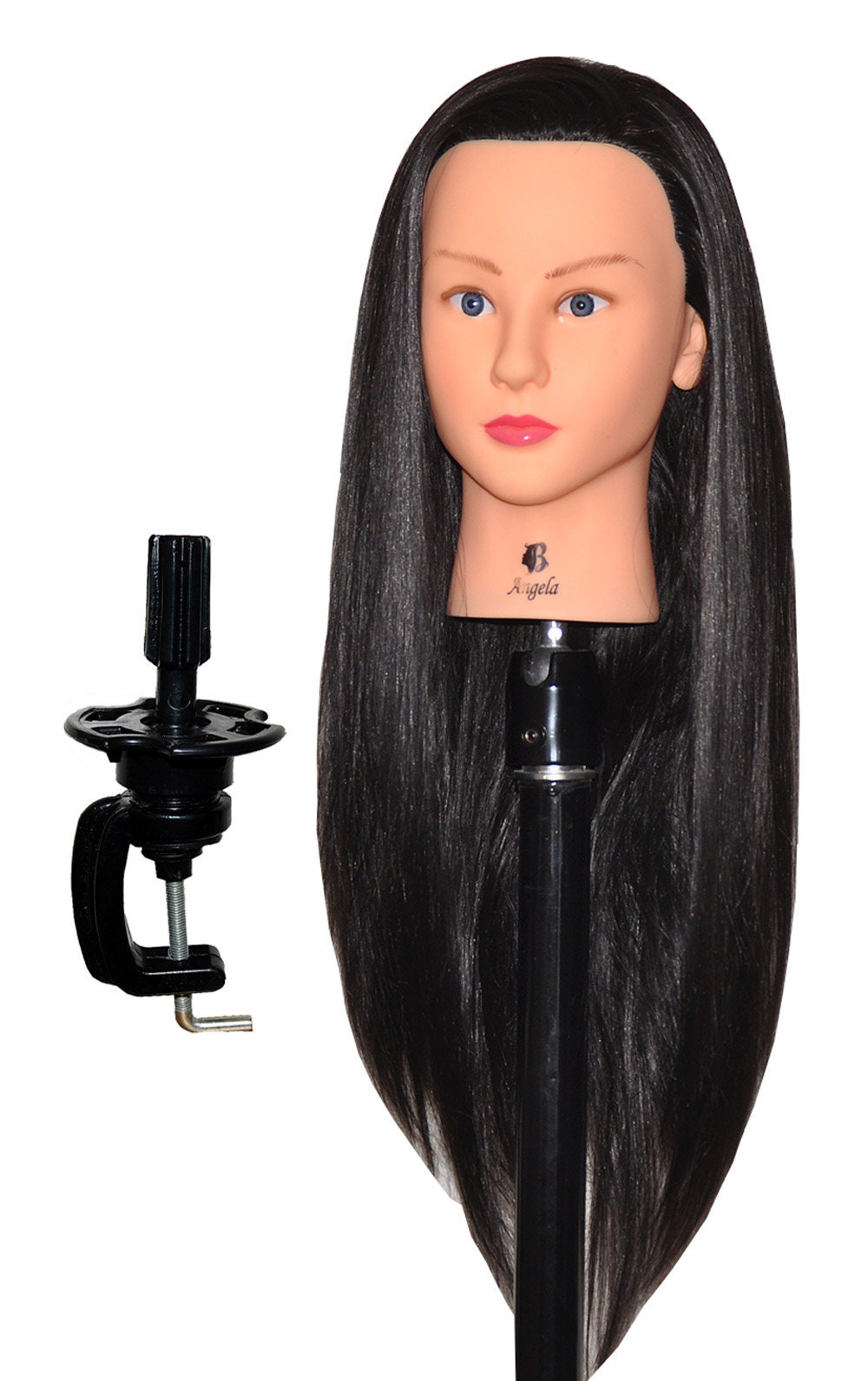 Cosmetology Mannequin Head Hair Styling Hairdresser Training Human Hair  Manikin Cosmetology Doll Head Female Model Free Clamp 