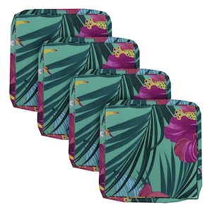 Outdoor Patio Cushion Covers 24&quot; X 24&quot; X 4&quot; Set of 4 Replacement Cushion Cover for Chair Seat Garden Bench Porch Couch  Cover ONLY