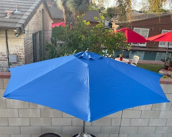 Royal Blue 9ft Half Umbrella Canopy Replacement, 5 Ribs