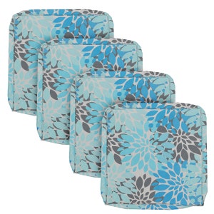 Outdoor Patio Cushion Covers 24&quot; X 24&quot; X 4&quot; Set of 4 Replacement Cushion Cover for Chair Seat Garden Bench Porch Couch  Cover ONLY