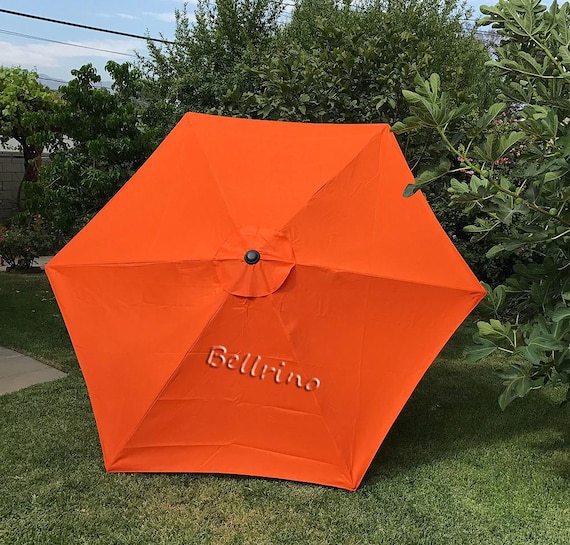 chili patio umbrella JOYESERY 7.5 ft. Patio Market Umbrellas with Crank and Tilt Button in Chili Red