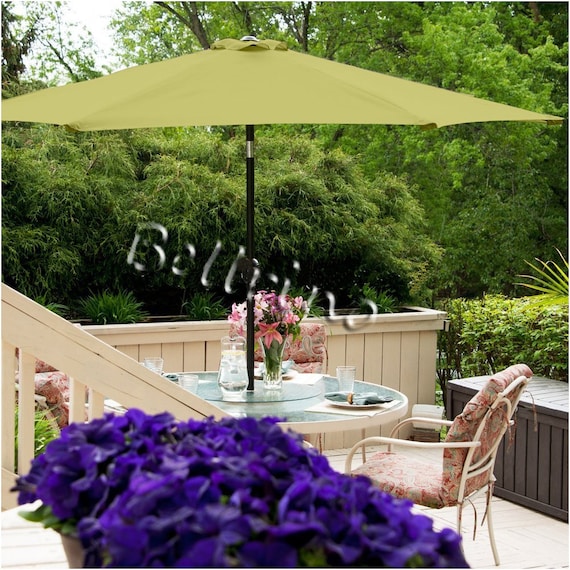 6 foot patio umbrella cover Rectangular Canopy 10x6.5ft 6-Rib Overall Size(LxW) LAGarden 6 ft Fringe Umbrella