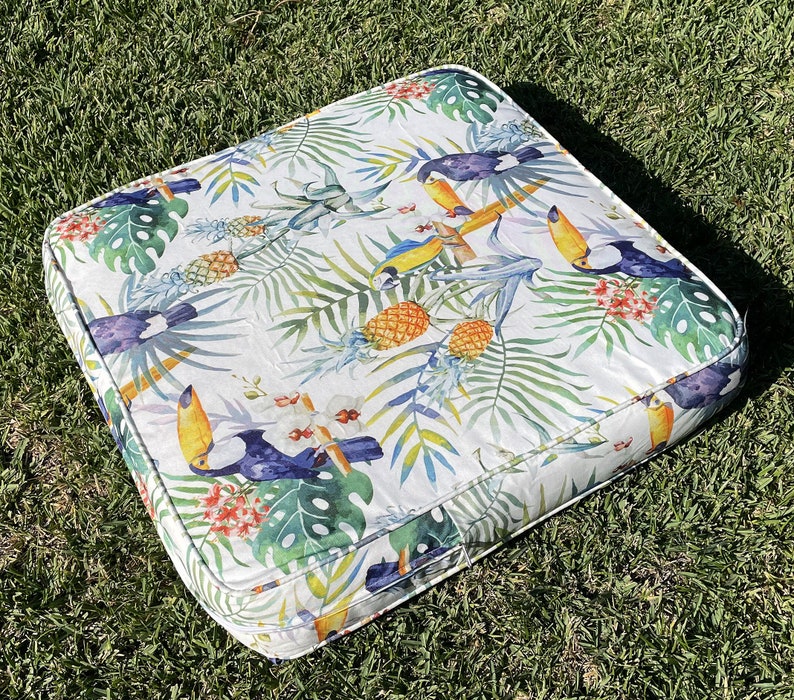 Outdoor Patio Chair Cushion Covers 24 X 24 X 4 Set of 4 Replacement Cushion Cover for Chair Seat ...