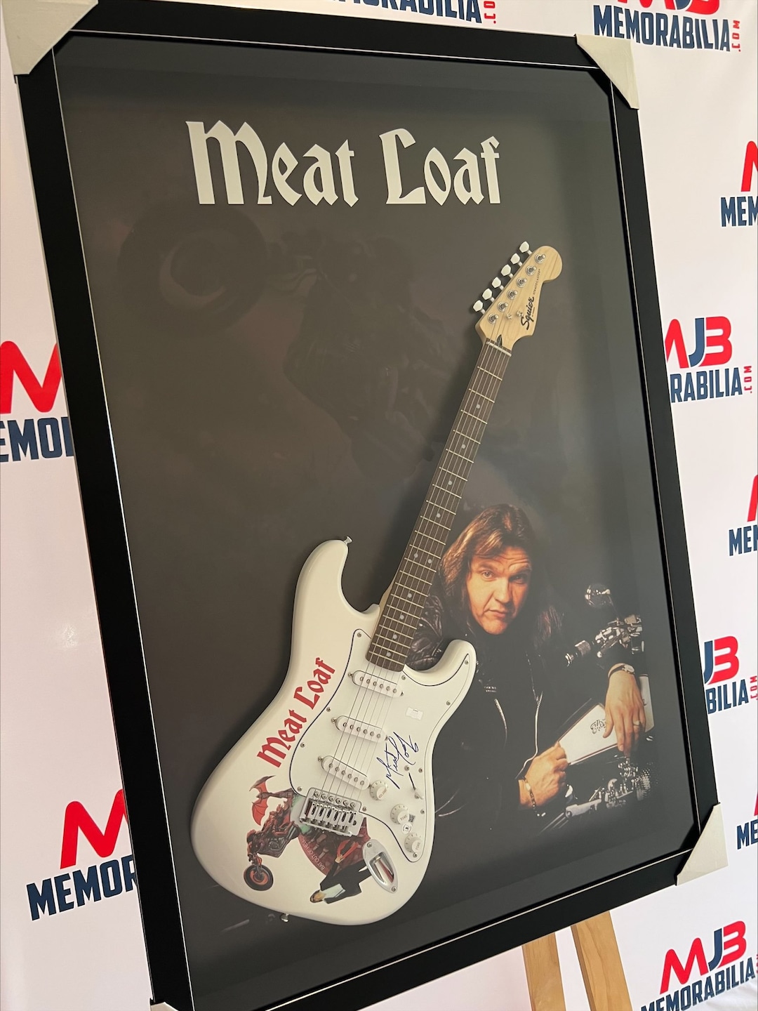 Meatloaf Signed Guitar Bat Out of Hell Rare With Beckett Etsy