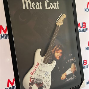 Meatloaf signed Guitar Bat out of Hell Rare with Beckett Authentication