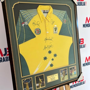 Shane Warne Glenn McGrath Ricky Ponting Brett Lee Rare Hand Signed Shirt ODI with Coa JSA