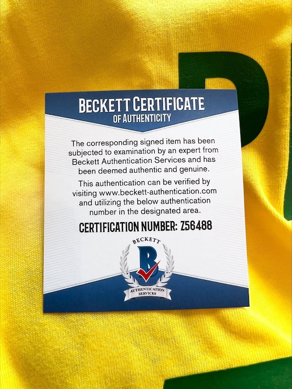 Pelé Brazil Autographed Jersey Framed to 32x40 Beckett