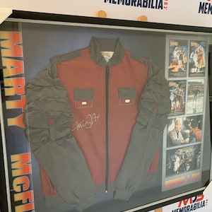 Back to the Future  Signed Michael J Fox Marty McFly Official Jacket Framed with full COA RARE