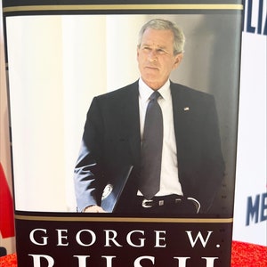 Presidente George W. Bush Libro firmado personalmente a mano Puntos de decisión JSA COA