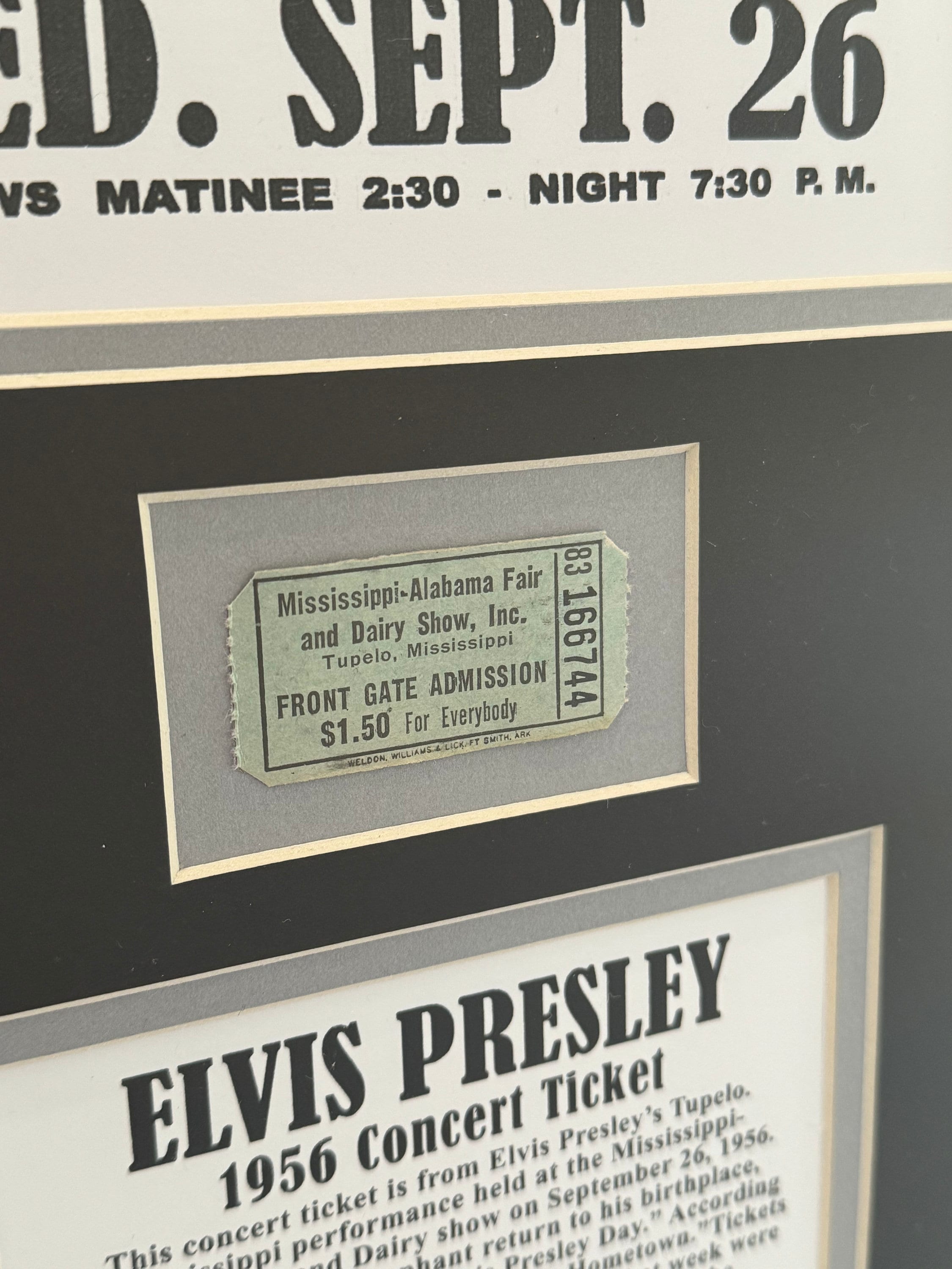 Elvis Presley Custom Matted Photo Display Authentic Original