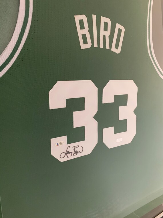 Boston Celtics Larry Bird Autographed Baby Blue Jersey Beckett