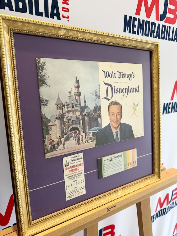 1958 Walt Disney's Guide to Disneyland Custom Framed Book With