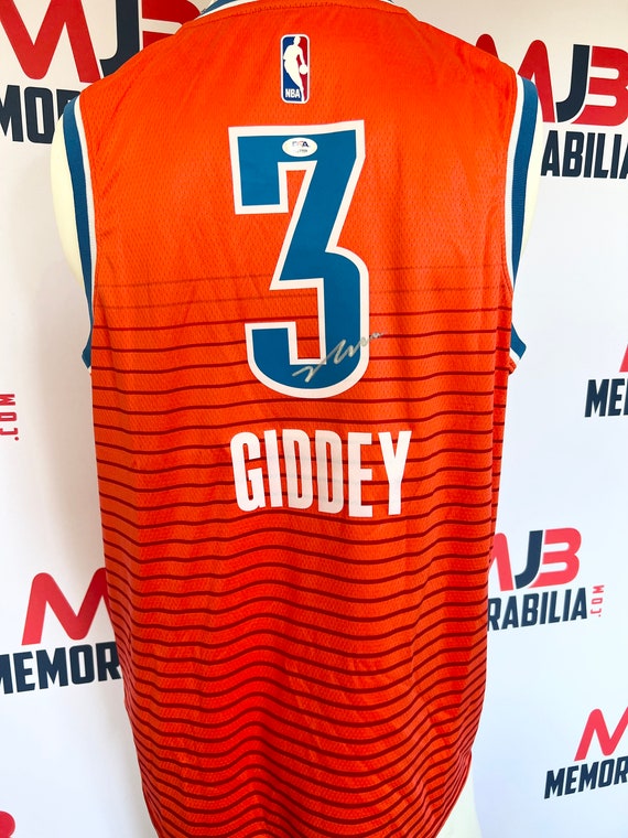 Josh Giddey Signed Oklahoma City Thunder Red Sunset Jersey Rare PSA Authentication Etsy UK