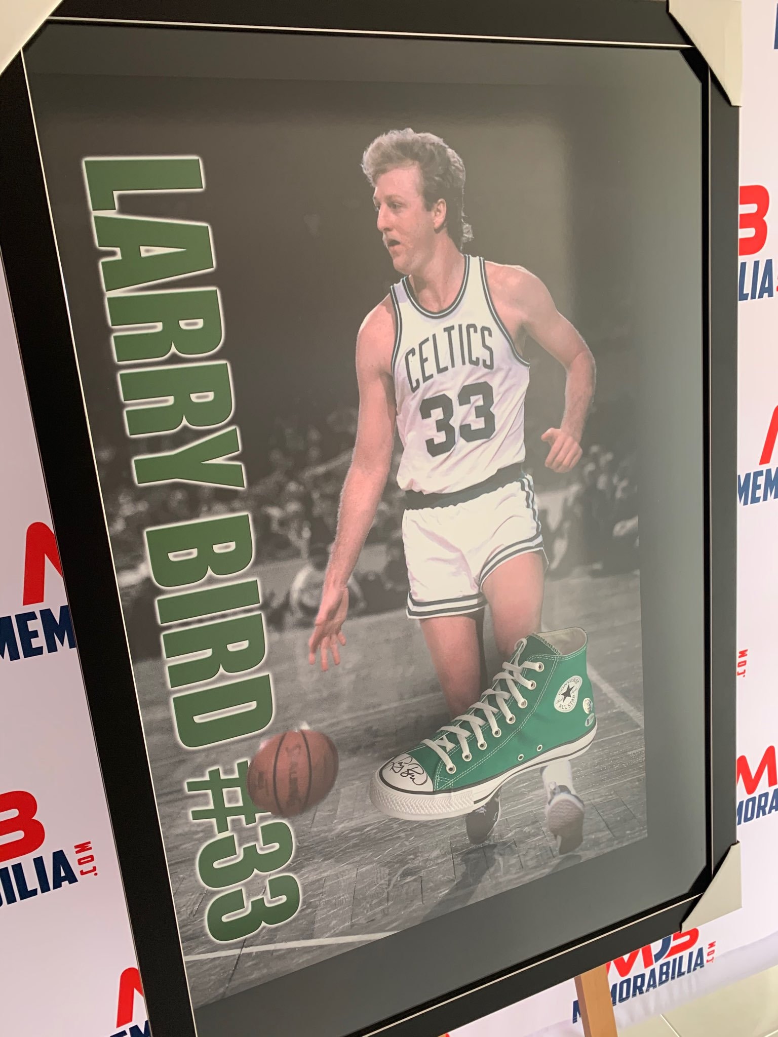 Larry Bird Autographed Replica Jersey - Boston Celtics History