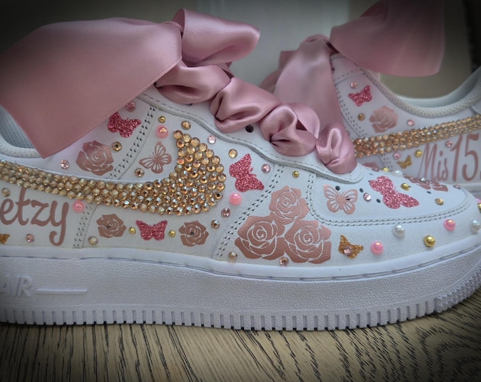 Custom Quinceañera and Sweet 16 Shoes Personalized Sneakers,Quinceañera Shoes, Mis XV Años, zapatos personalizados, Quinceañera