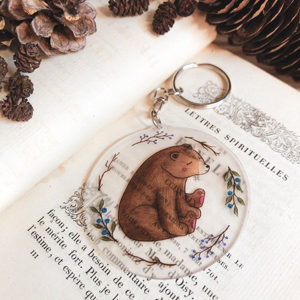 Porte clef d'Automne Ours - Autumn keychain Bear