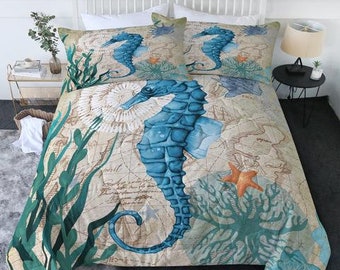 Seahorse Bedding Etsy