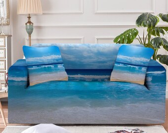 BLUE/LT BLUE * PREMIUM* REVERSIBLE PET DOG COUCH SOFA FURNITURE PROTECTOR COVER 