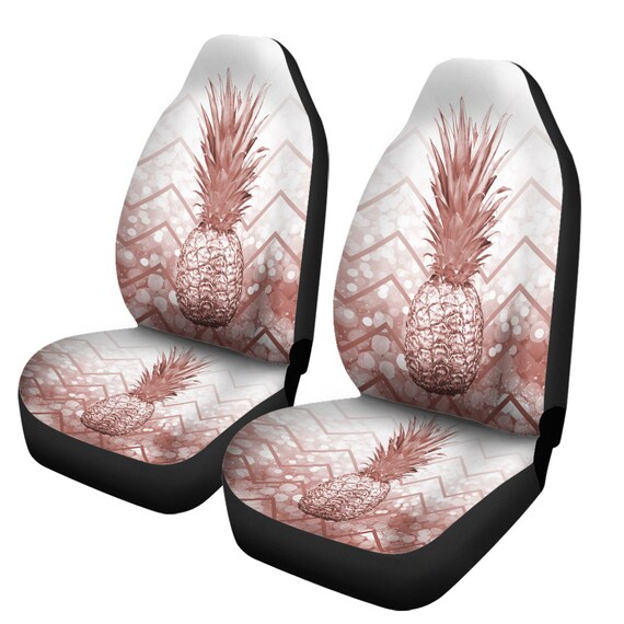 Golden Pineapple Car Seat Cover Tropical Car Interior Glamour Car