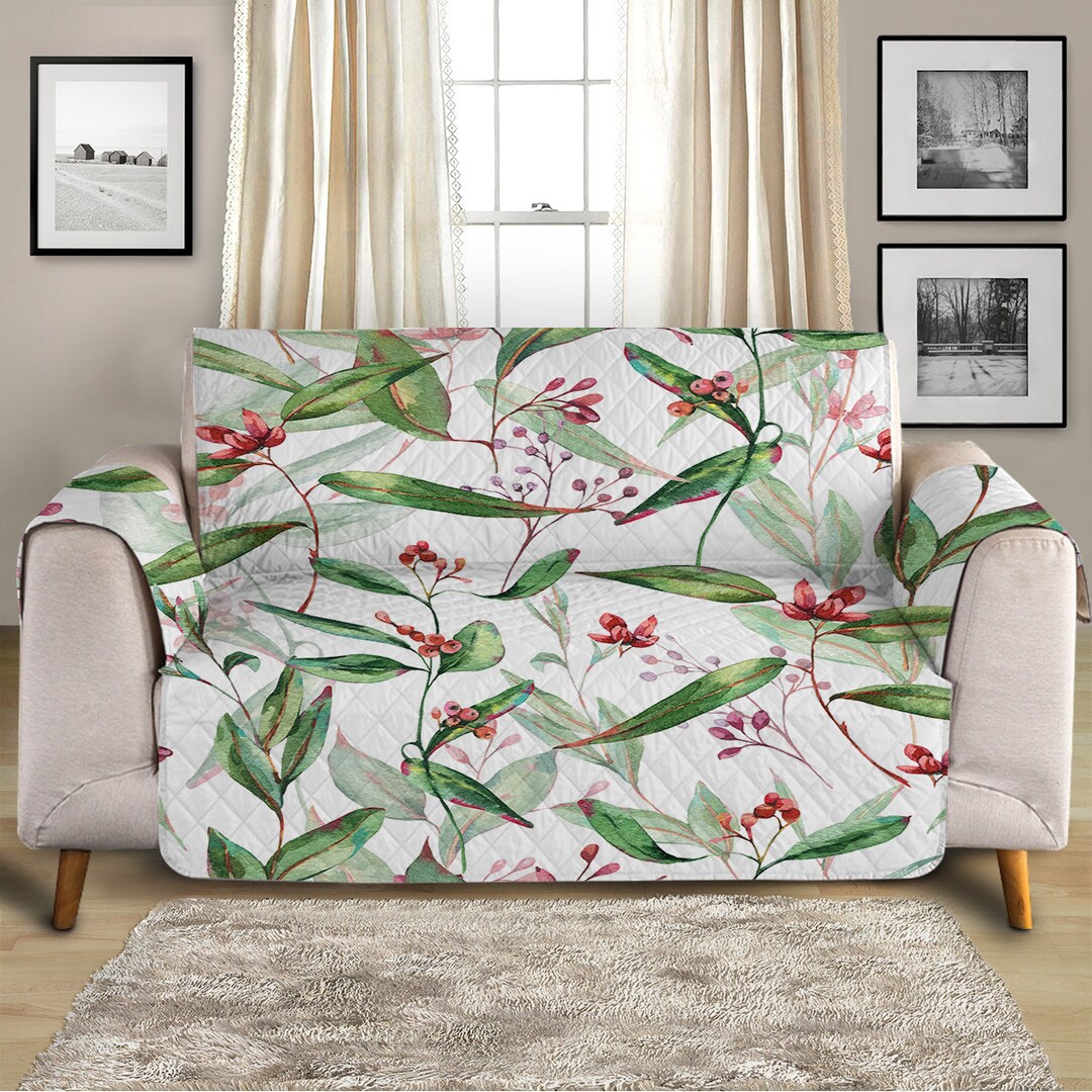 Amber Flower Quilted Sofa Cover NCU0HNH904