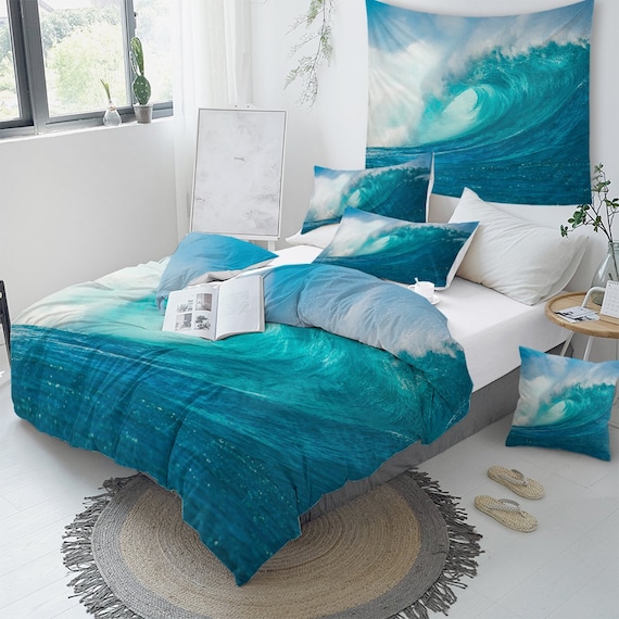 Ocean Wave Duvet Cover Comforter, Nautical Themed Duvet Covers Uk
