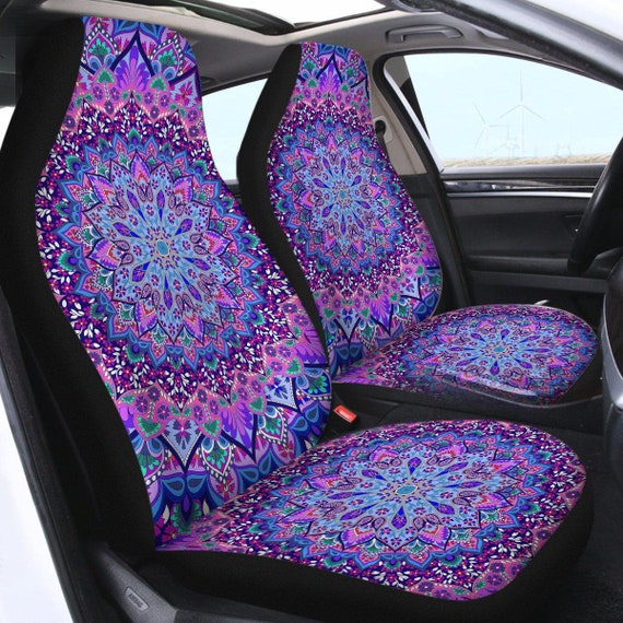 Lila Mandala Auto Sitzbezug Boho Auto Interior Gipsy Auto Dekor
