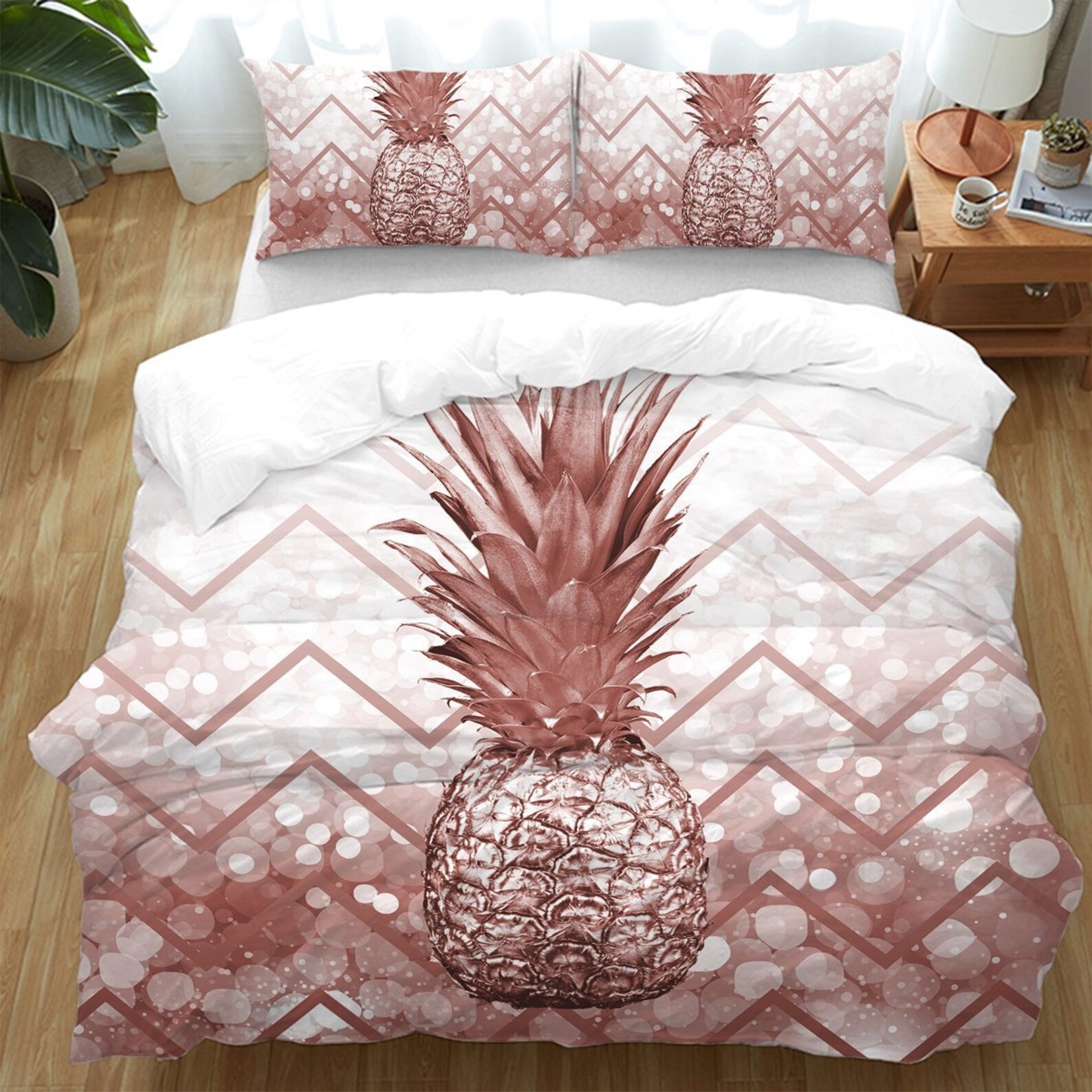 Golden Pineapple Duvet Cover Comforter Cover Quilt Cover Etsy UK