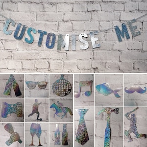 CUSTOMISE ME Party Banner Bunting * Eurovision Party* Hen/Stag Party Decoration *Ascot Ladies Day *Last Disco*ABBA Mamma Mia* Birthday Decor