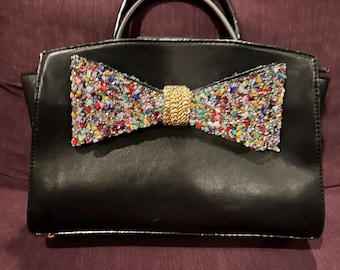 VTG BETSEY & Johnson Like NEW Black Sequin Backpack with Bow Betsey Johnson | Bags | Betsey Johnson Small Logo Backpack  main image 4