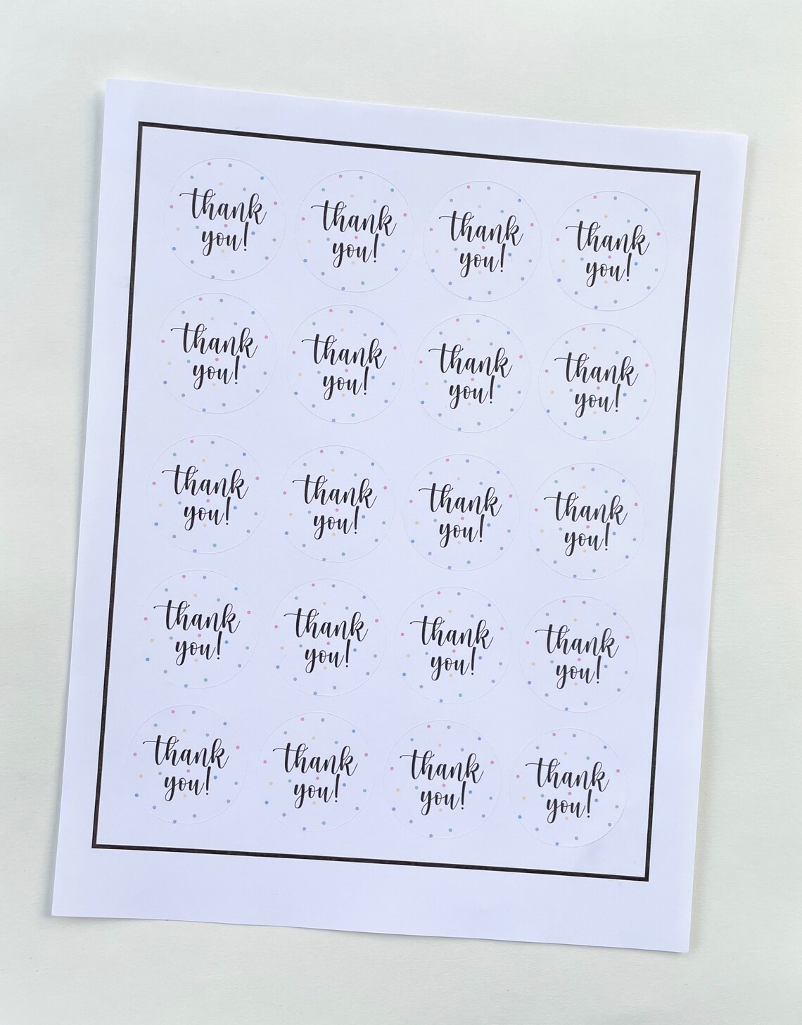 Thank You Sticker Sheet Cricut Printthencut DIGITAL Etsy