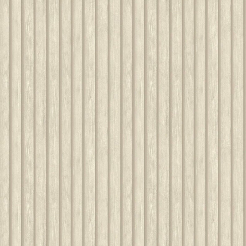 Natural Cream Wooden Slat Wallpaper Decor Wood Effect Modern - Etsy UK