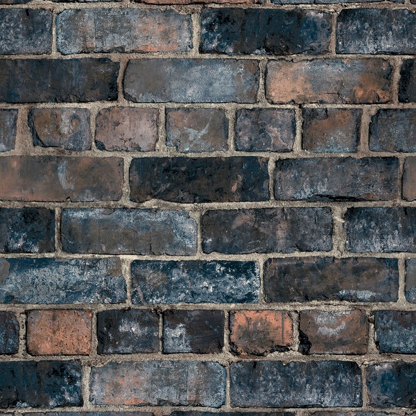 Grey Brick Wallpaper Etsy
