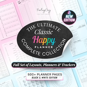 Ultimate Happy Planner Classic Printable Templates | Daily, Weekly, Monthly Layout Planner, 2026-2027 Calendar Inserts