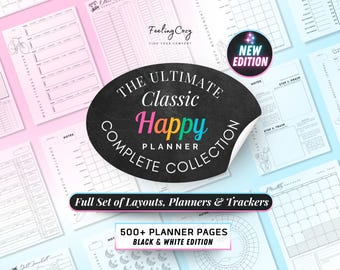 Ultimate Happy Planner Classic Printable Templates | Daily, Weekly, Monthly Layout Planner, 2026-2027 Calendar Inserts