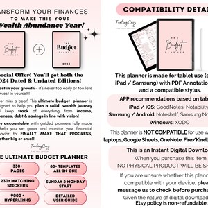 Budget Planner: Budget Tracker, Financial Planner, Finance Tracker, Paycheck Budget Template Digital Budget Planner GoodNotes iPad 2024 image 2