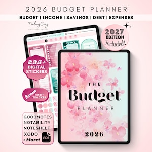 2026 Digital Budget Planner | Biweekly, Paycheck, Monthly Budget | Financial Trackers for iPad GoodNotes