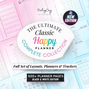 Ultimate Happy Planner Classic Printable Templates | Daily, Weekly, Monthly Layout Planner, 2026-2027 Calendar Inserts