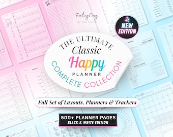 Ultimate Happy Planner Classic Printable Templates | Daily, Weekly, Monthly Layout Planner, 2026-2027 Calendar Inserts