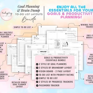 Mega 2026 Planner Printable / Journal Bundle: ADHD Daily, Weekly, Monthly, Goal | A5 Planner Inserts Bild 8