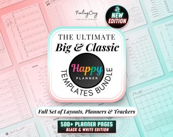 Ultimate Big & Classic Happy Planner Inserts | Daily, Weekly, Monthly Templates (2026-2027)