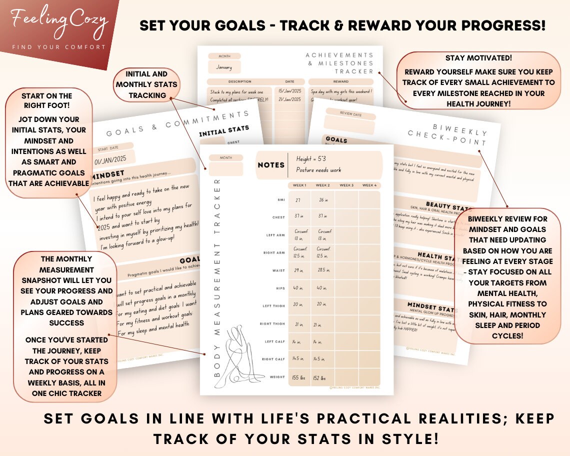 Glow up Planner 2026: Self Care, Fitness, Skincare Routine & More ...