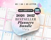 Mega 2026 Planner Printable / Journal Bundle: ADHD Daily, Weekly, Monthly, Goal | A5 Planner Inserts