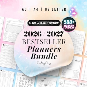 Mega 2026 Planner Printable / Journal Bundle: ADHD Daily, Weekly, Monthly, Goal | A5 Planner Inserts